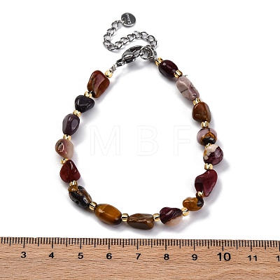 Natural Mookaite Beaded Bracelets for Women G-P563-07P-06-1