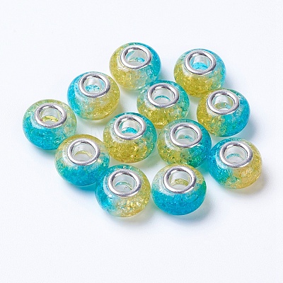 Two Tone Resin European Beads RPDL-K002-C06-1