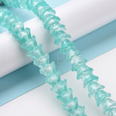 Transparent Glass Beads Strands LAMP-H061-01C-08-1