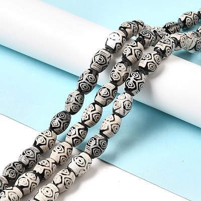 Tibetan Style dZi Beads Strands G-F726-A03-1