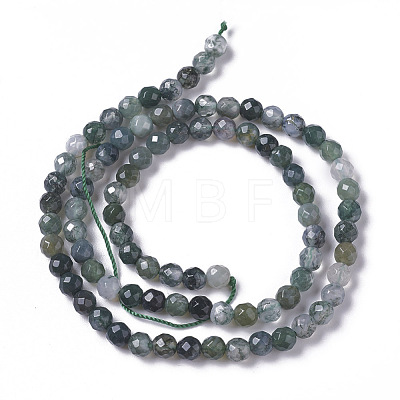 Natural Moss Agate Beads Strands X-G-F596-21-3mm-1