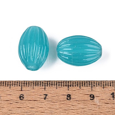 Handmade Ribbed Lampwork Beads LAMP-N042-01E-1