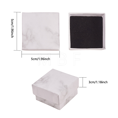 Paper Cardboard Jewelry Ring Boxes LS-X3-CBOX-E012-05A-1