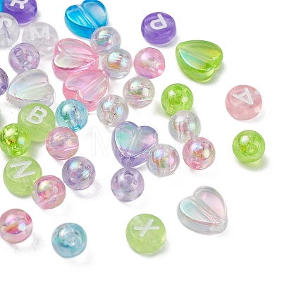 800Pcs 3 Style 5 Colors Transparent Acrylic Beads TACR-YW0001-45-1