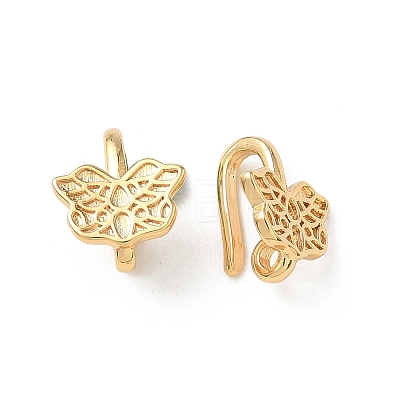 Brass Hoop Clasps KK-Z136-57A-G-1