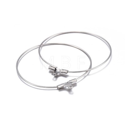 316 Surgical Stainless Steel Hoop Earring Findings STAS-P238-09P-04-1
