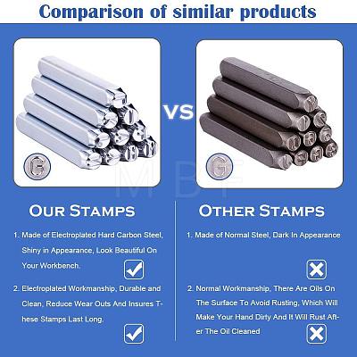 Iron Metal Stamps AJEW-BC0005-39H-1