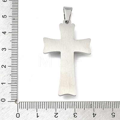 304 Stainless Steel & Rhinestone Pendants STAS-H256-03P-1