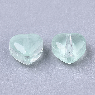 Transparent Spray Painted Glass Beads X-GLAA-N035-02-A05-1