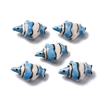 Handmade Porcelain Beads PORC-R002-02G-1