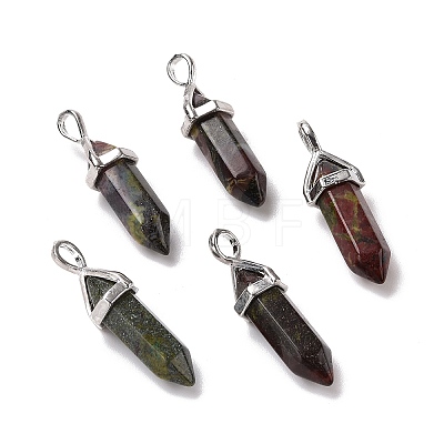 Natural Dragon Blood Pointed Pendants X-G-K329-48P-1