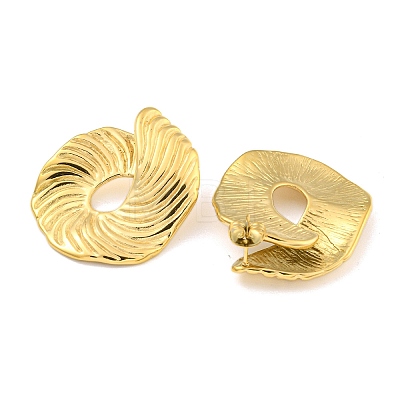 Ion Plating(IP) 304 Stainless Steel Stud Earrings for Women EJEW-A108-11G-1