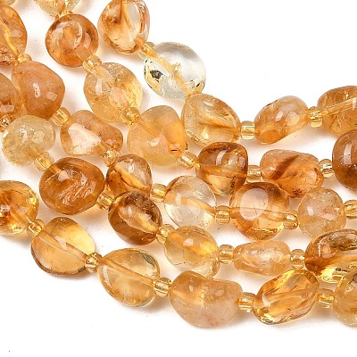 Heated Natural Citrine Beads Strands GG-CBA3A44-C04-02-1