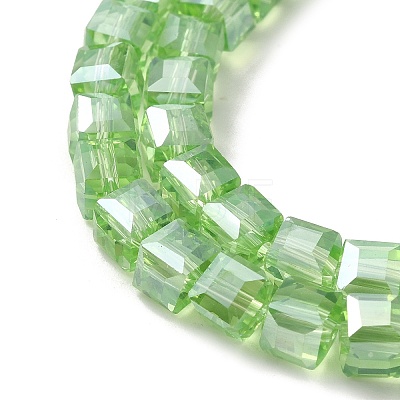 Electroplate Glass Beads Strands EGLA-D018-6x6mm-33-1