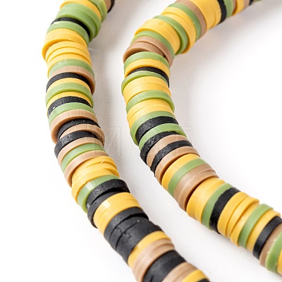 Handmade Polymer Clay Beads Strands CLAY-R089-6mm-T02B-29-1