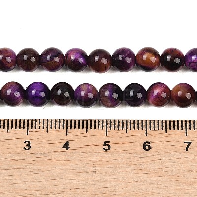 Grade AB Natural Tiger Eye Beads Strands G-F591-18-6mm-1