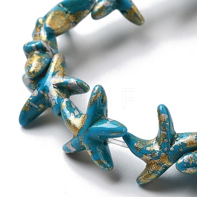 Synthetic Turquoise Dyed Beads Strands G-P507-04R-1