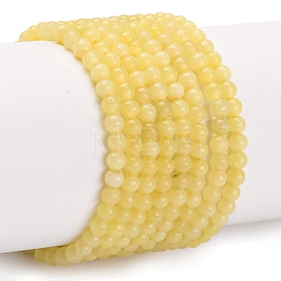 Natural Lemon Jade Bead Strands G-A130-2mm-M02-1