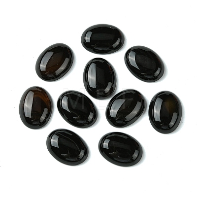 Natural Black Agate Cabochons G-L601-03F-02-1