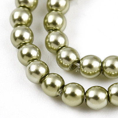 Baking Painted Pearlized Glass Pearl Bead Strands HY-N002-2mm-A07-1