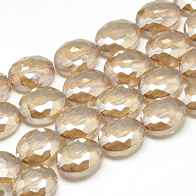 Electroplate Glass Beads Strands X-EGLA-S152-20x16mm-02-1