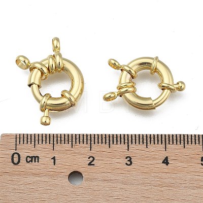 Rack Plating Brass Spring Clasps X-KK-D399-B-G-NF-1