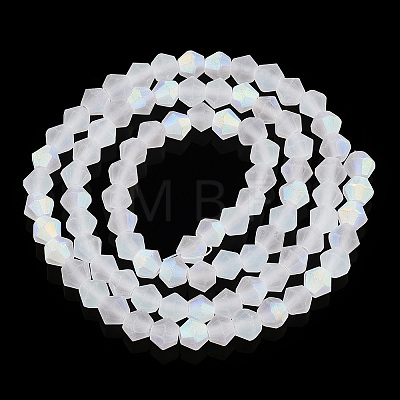 Imitate Austrian Crystal Bicone Frosted Glass Beads Strands EGLA-A039-T3mm-MB13-1