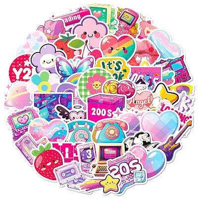 50Pcs Paper Stickers PW-WG8A832-01-1