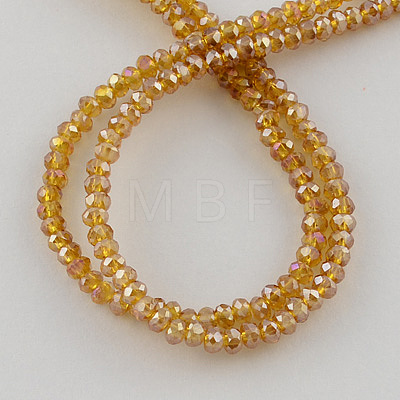 Electroplate Glass Beads Strands EGLA-R048-2mm-25-1