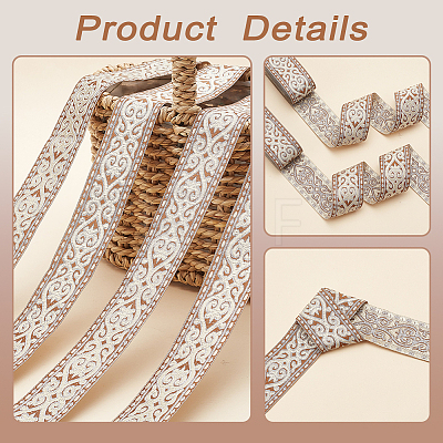 Ethnic Style Embroidery Polyester Ribbons OCOR-WH0070-10C-09-1