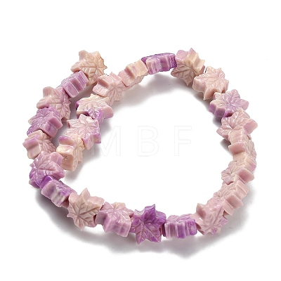 Synthetic Coral Dyed Carved Beads BSHE-H114-02C-1