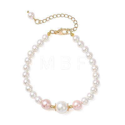 Shell Pearl Beaded Bracelets for Women BJEW-JB12960-1