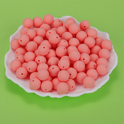 Round Silicone Focal Beads SI-JX0046A-108-1