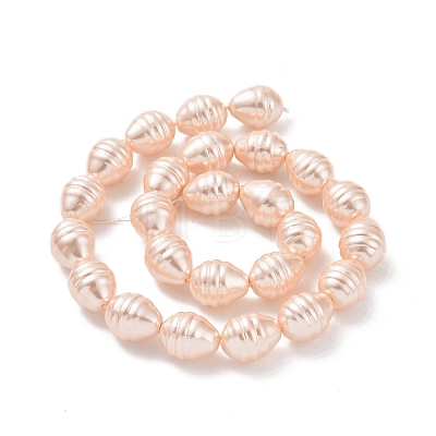 Electroplate Shell Pearl Beads Strands BSHE-O019-02F-1