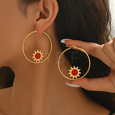 Stainless Steel Hoop Earrings CL1326-2-1