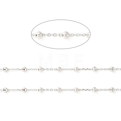 Rhodium Plated 925 Sterling Silver Satellite Chains STER-F052-11P-1