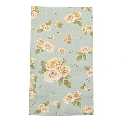 Flowers Floral Paper Gift Bag CARB-WH0001-02C-1