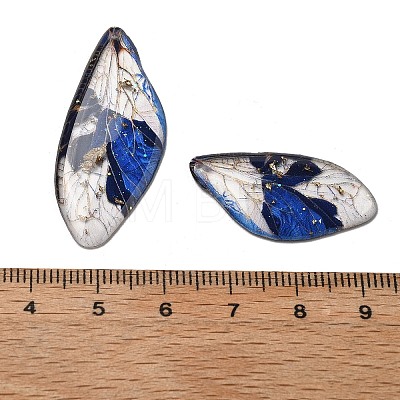 4Pcs Transparent Epoxy Resin Butterfly Wings Pendants RESI-C057-03A-1