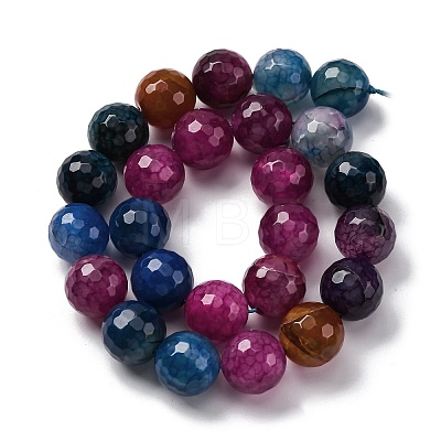 Natural Dragon Veins Agate(Dyed & Heated) Beads Strands G-K390-A11-01-1