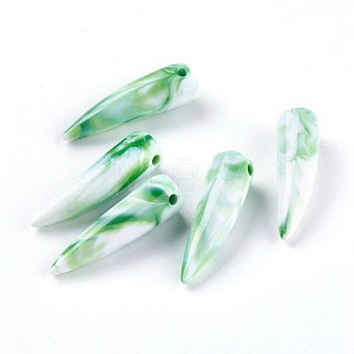 Acrylic Imitation Gemstone Beads MACR-E025-06-1