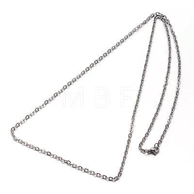 304 Stainless Steel Cable Chains Necklaces NJEW-O058-13P-1