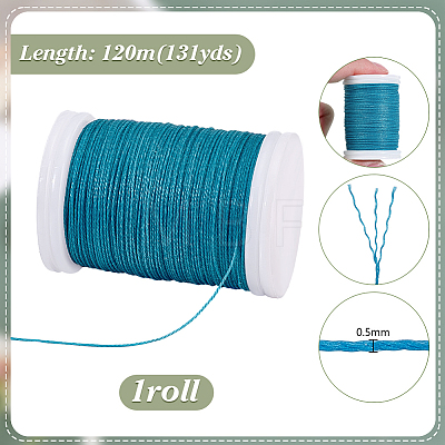 Waxed Polyester Cord YC-WH0018-01F-1