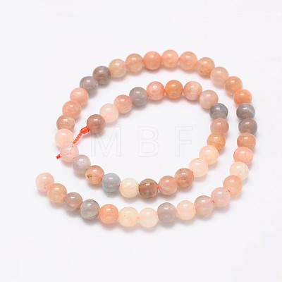 Round Natural Multi-Moonstone Beads Strands G-D767-8mm-1