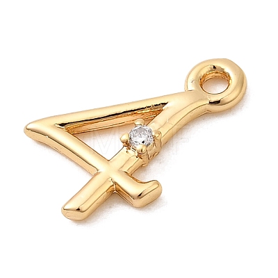 Brass Micro Pave Cubic Zirconia Charms KK-P340-24G-04-1