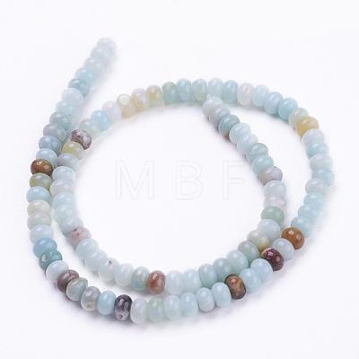 Natural Flower Amazonite Beads Strands G-F520-16-1