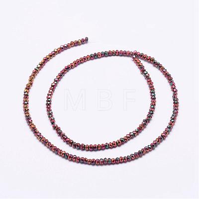 Electroplate Glass Beads Strands EGLA-K010-FP03-1