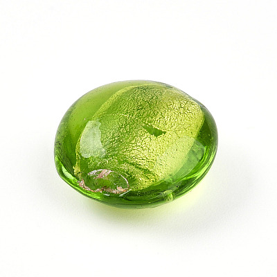Handmade Silver Foil Glass Beads SLF15mmY-05-1