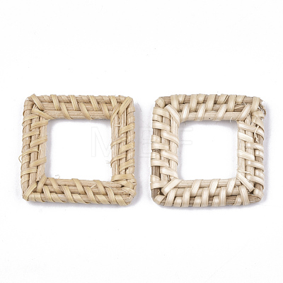 Handmade Reed Cane/Rattan Woven Linking Rings X-WOVE-T006-037A-1