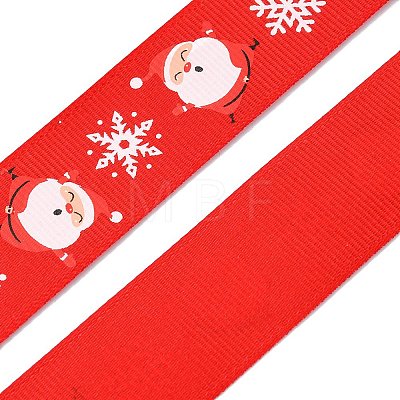 1 Roll Christmas Printed Polyester Grosgrain Ribbons OCOR-YW0001-05C-1