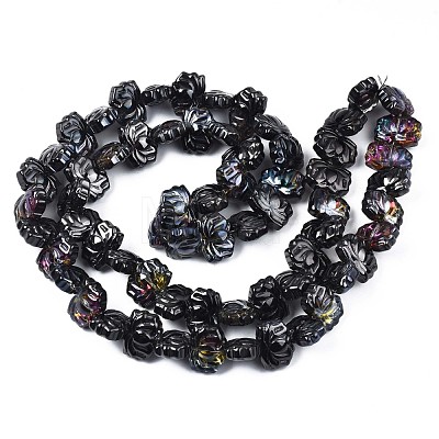 Electroplate Glass Beads Strand EGLA-S188-24-C01-1
